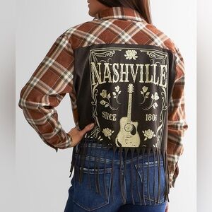 Buckle Brown Plaid Button Down Shirt